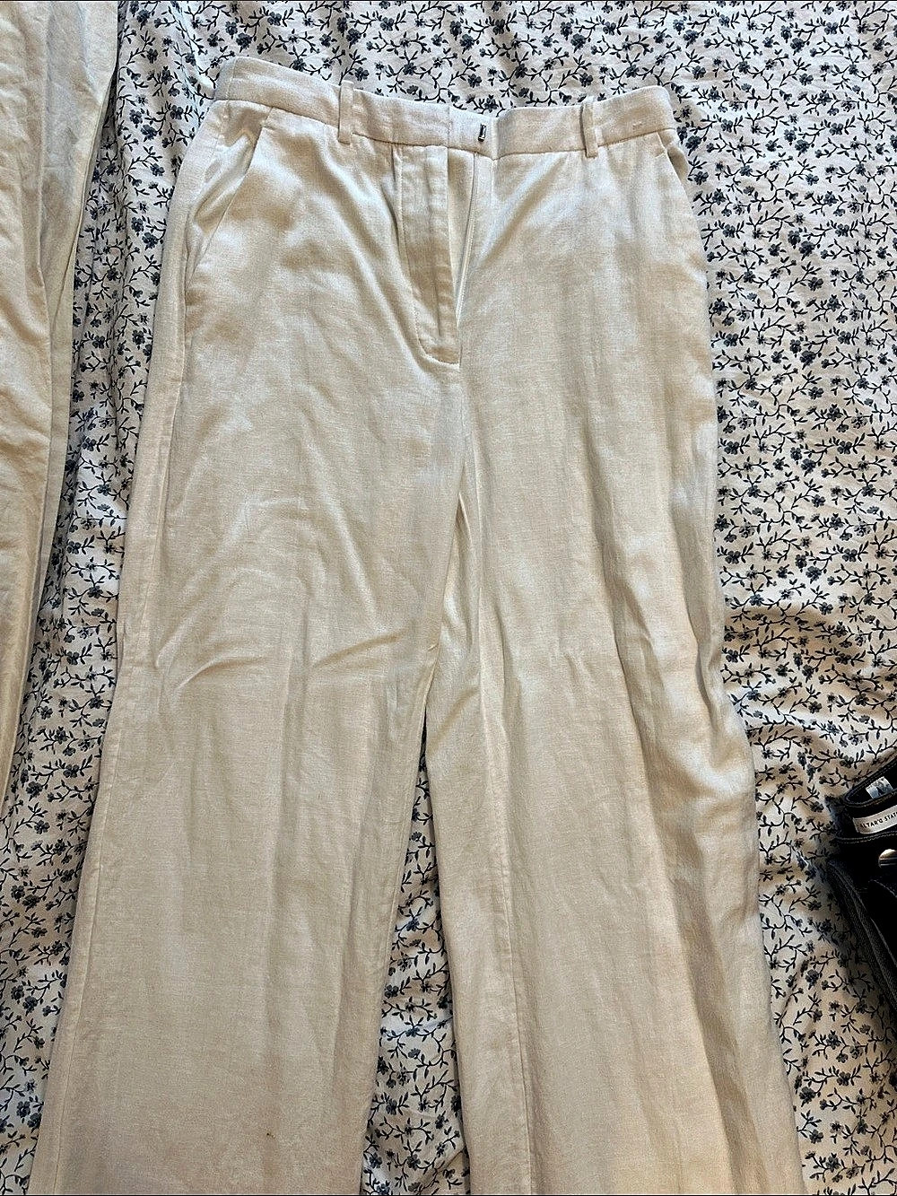 AF Linen Pant Wide Leg Pants in White
